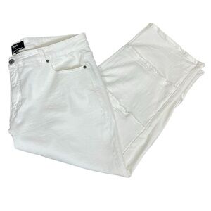 Erdem Universal Standard Hana Patchwork Cropped White Jeans Size 22